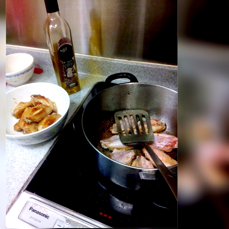 First cooking in hall.